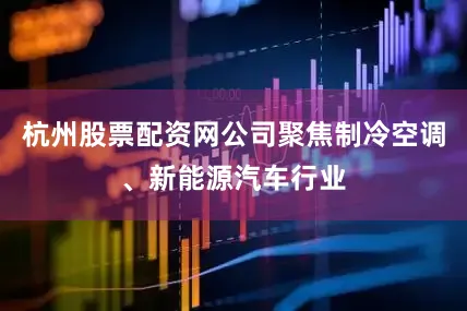 杭州股票配资网公司聚焦制冷空调、新能源汽车行业